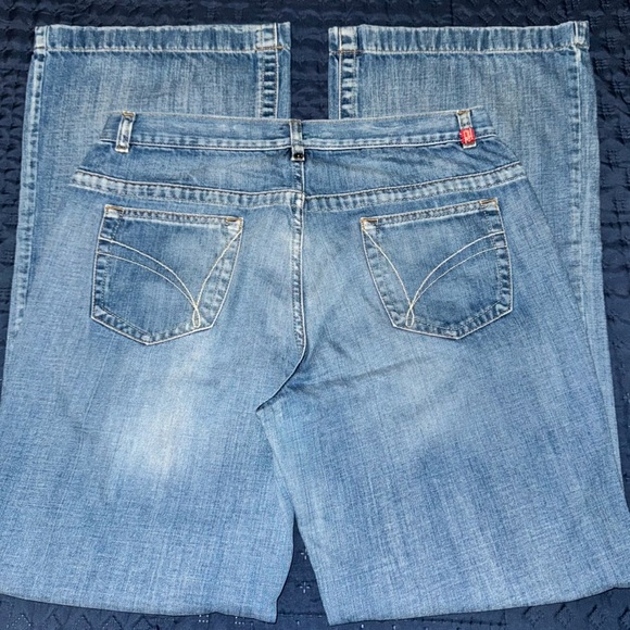 Esprit Jeans Medium Wash Wide Flare Leg Jeans, Sz 12 - Picture 3 of 12